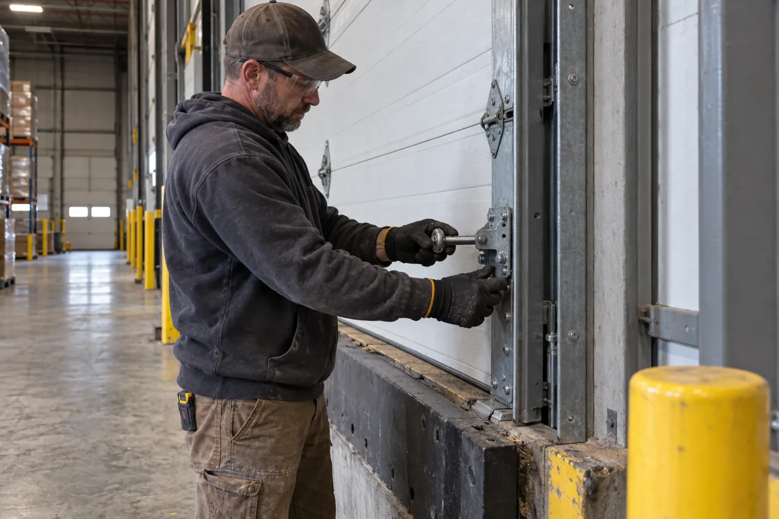Illustrative garage doors scene — Norham