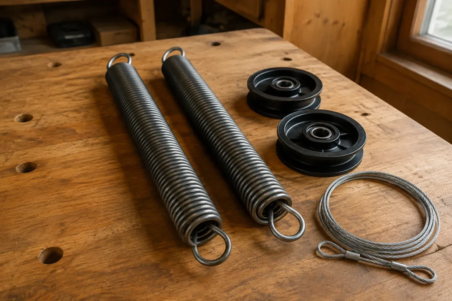 Illustrative garage doors scene — Extension Spring Replacement, East Colborne