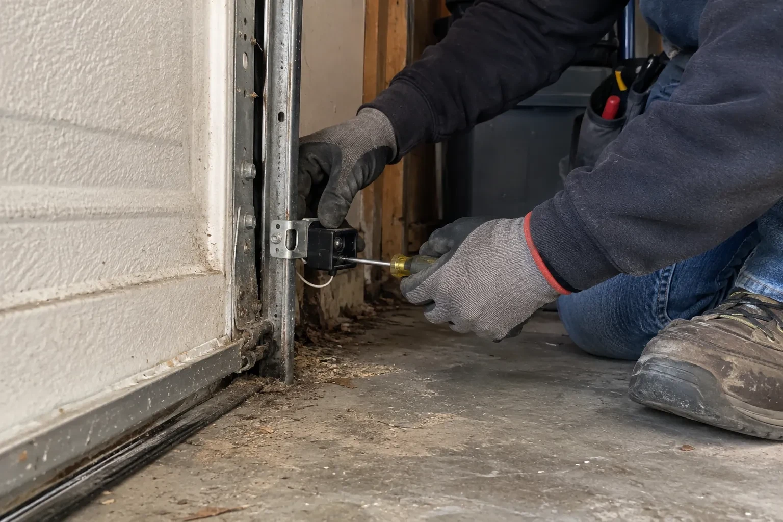 Illustrative garage doors scene — Photo-Eye Sensor Alignment or Replacement, Cobourg